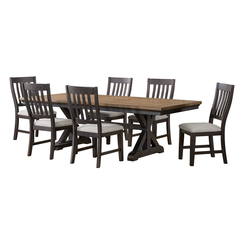 Picket House Furnishings Johnshaven 7PC Standard Height Dining Set in Espresso