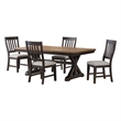 Picket House Furnishings Johnshaven 5PC Standard Height Dining Set in Espresso