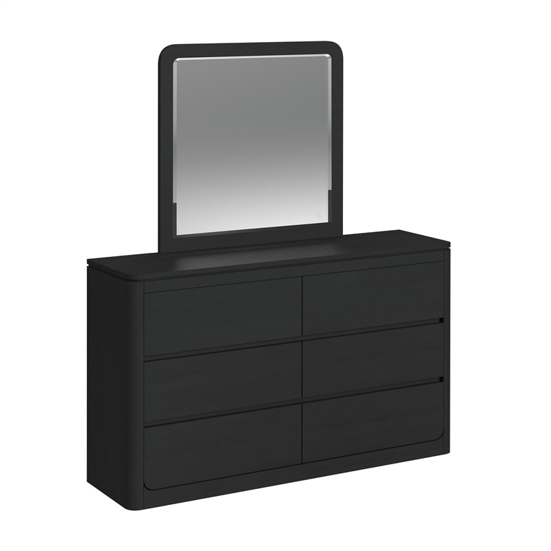 Picket House Furnishings Camelot Queen UPH 5PC Bedroom Set in Black