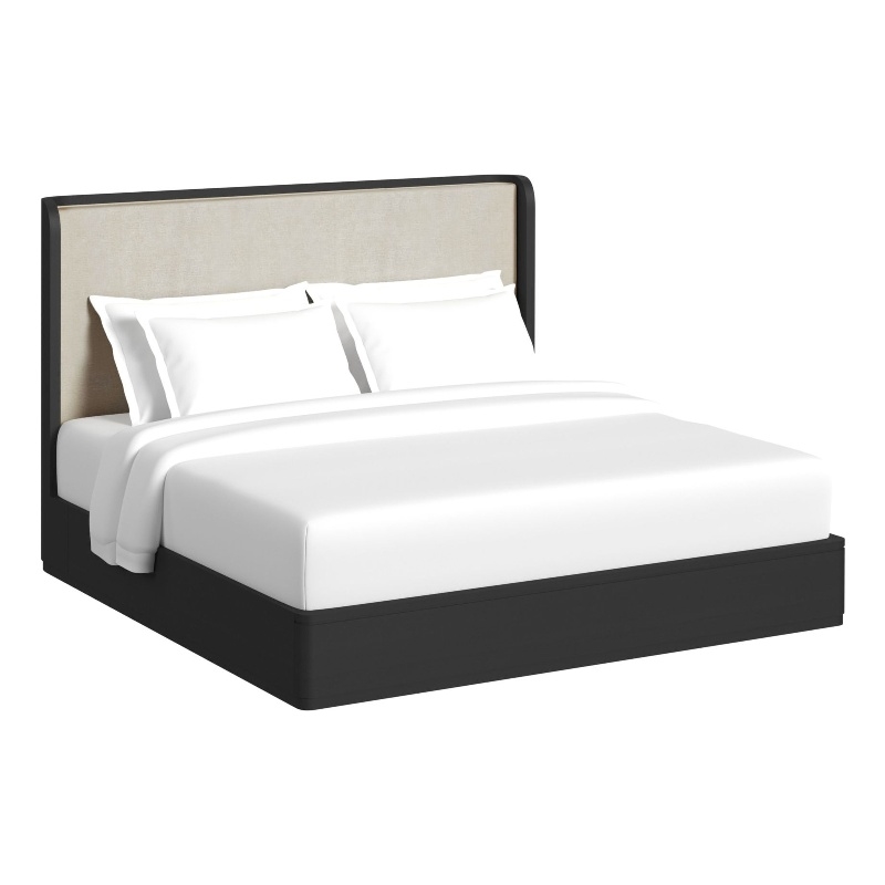 Picket House Furnishings Camelot King UPH 5PC Bedroom Set in Black