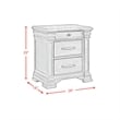 Picket House Furnishings Paterson 3-Drawer Nightstand (Sliding Top) in Black