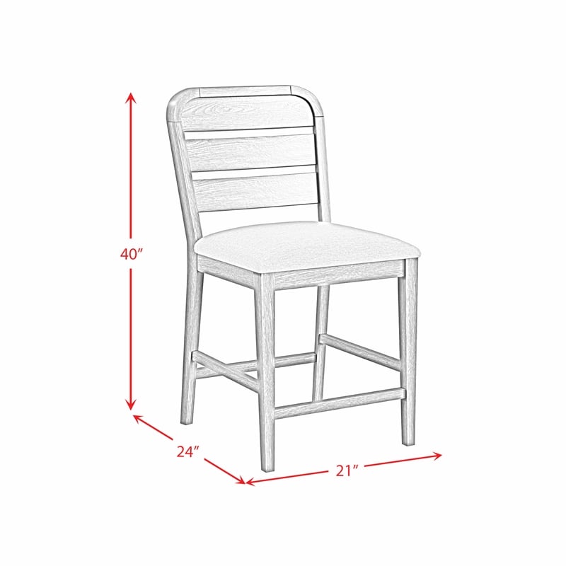 Picket House Furnishings Thorin 5PC Counter Height Dining Set in Brown