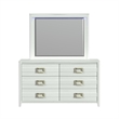 Picket House Furnishings Chett Dresser and Mirror Set with LED in White