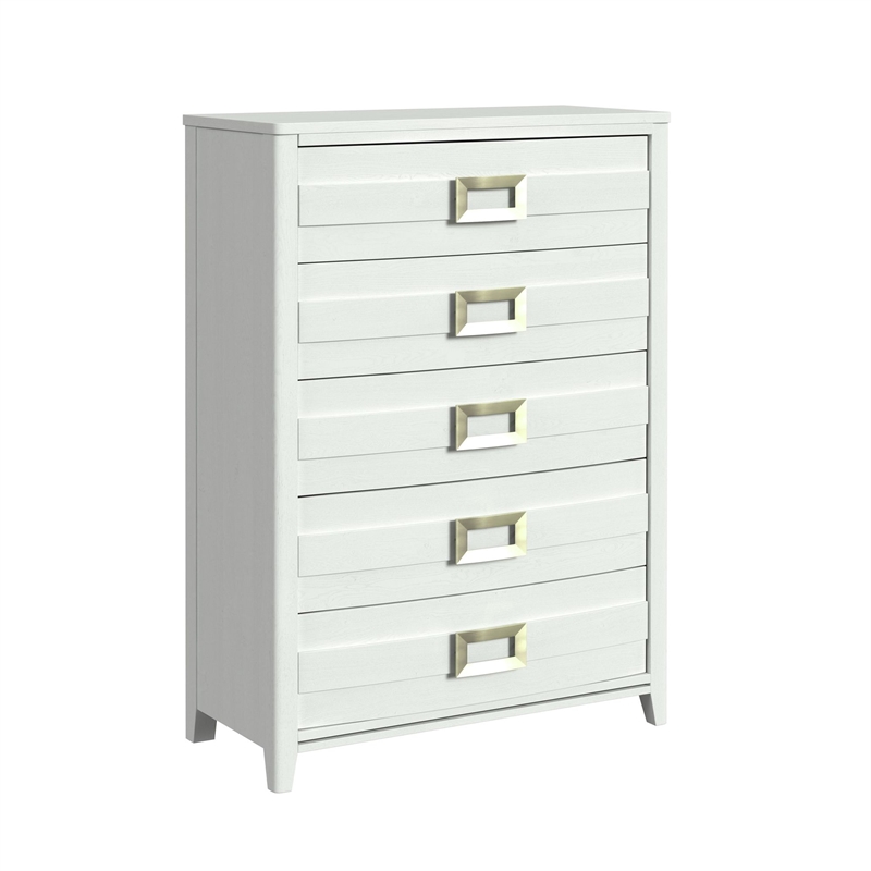 Picket House Furnishings Chett Full 5PC Bedroom Set with LED in White