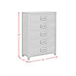 Picket House Furnishings Chett King 5PC Bedroom Set with LED in White