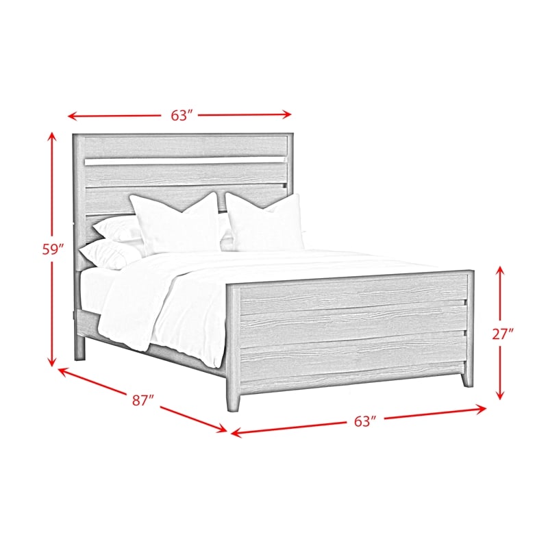 Picket House Furnishings Chett Queen Bed with LED in White