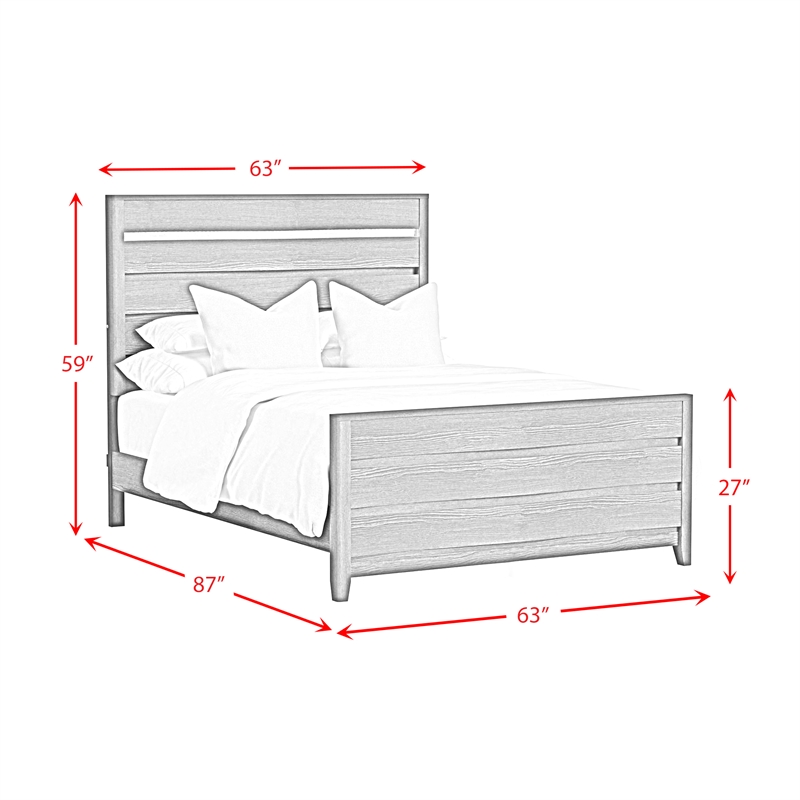 Picket House Furnishings Chett Queen 5PC Bedroom Set with LED in White