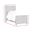 Picket House Furnishings Chett Twin Bed with LED in White