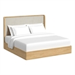 Picket House Furnishings Camelot King UPH 3PC Bedroom Set in Natural