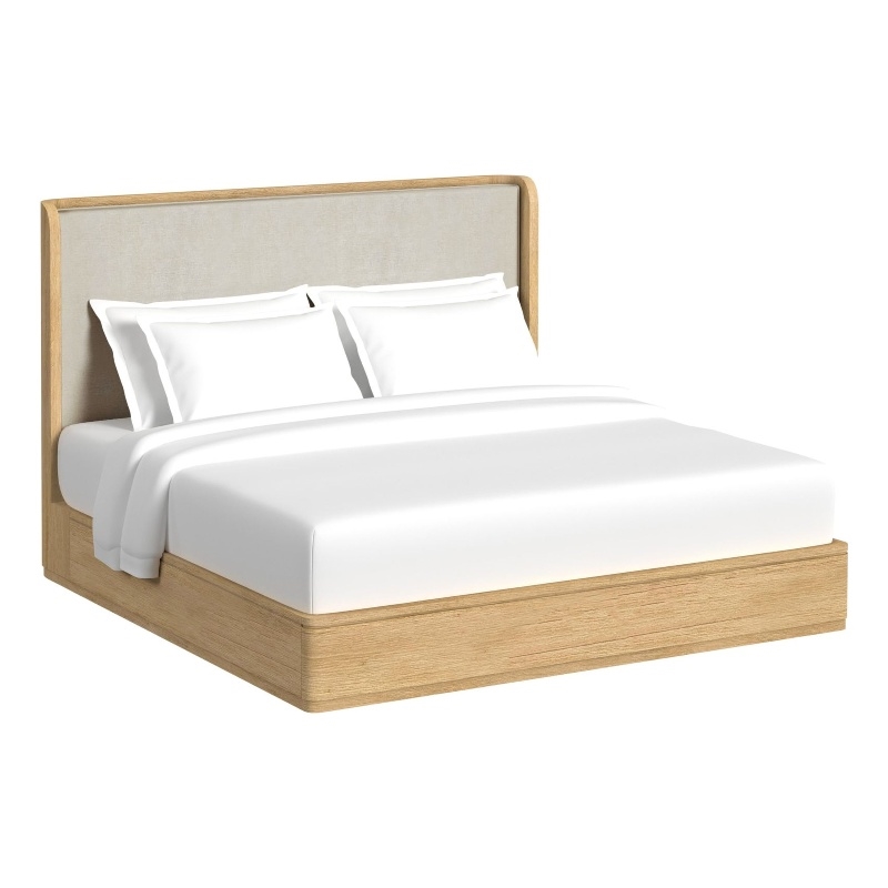Picket House Furnishings Camelot King UPH 5PC Bedroom Set in Natural