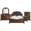 Picket House Furnishings Concerto King UPH 5PC Bedroom Set in Black/Brown