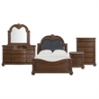 Picket House Furnishings Concerto Queen UPH 5PC Bedroom Set in Black/Brown