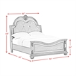 Picket House Furnishings Concerto Queen UPH 5PC Bedroom Set in Black/Brown