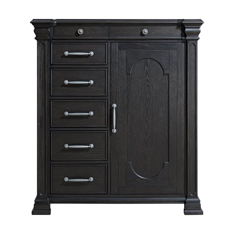 Picket House Furnishings Paterson 1 Door and 7-Drawer Chest in Black