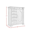 Picket House Furnishings Paterson 1 Door and 7-Drawer Chest in Black