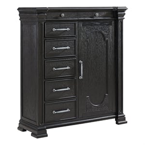 Picket House Furnishings Paterson 1 Door and 7-Drawer Chest in Black