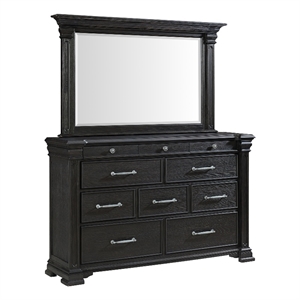 Picket House Furnishings Paterson Dresser & Mirror in Black