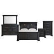 Picket House Furnishings Paterson King 5PC Bedroom Set in Black
