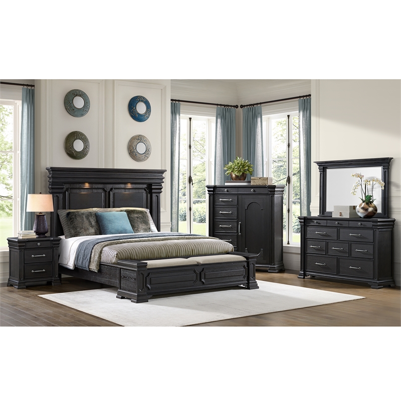 Picket House Furnishings Paterson King Storage Bed in Black