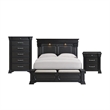 Picket House Furnishings Paterson King Storage 3PC Bedroom Set in Black