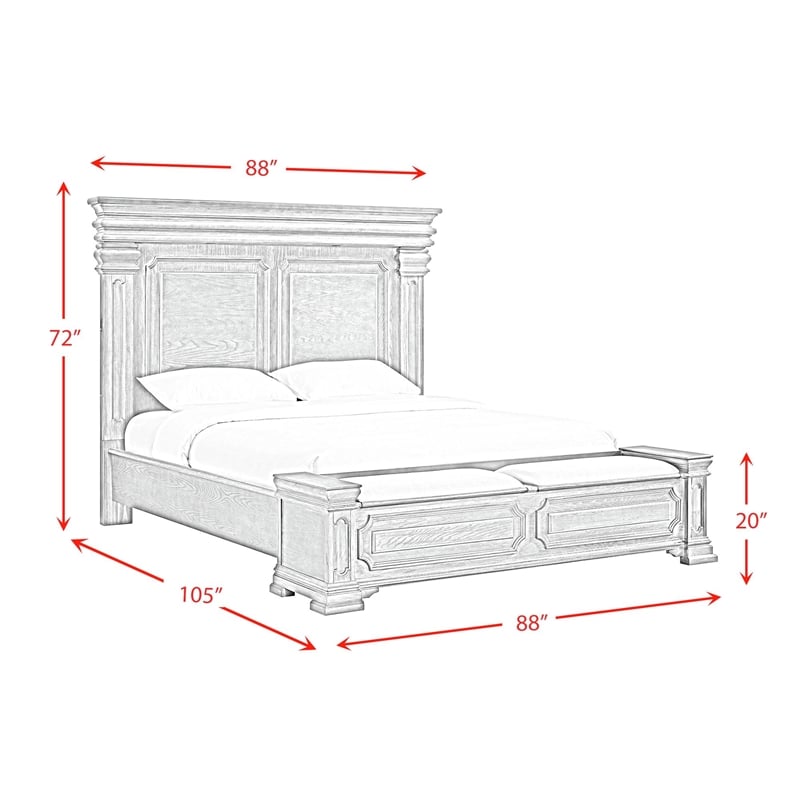 Picket House Furnishings Paterson King Storage 3PC Bedroom Set in Black