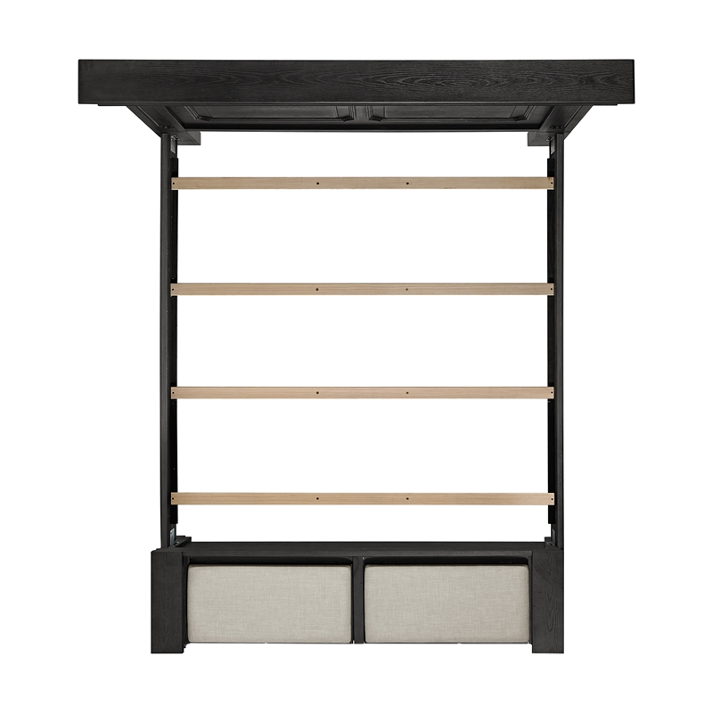 Picket House Furnishings Paterson King Storage 5PC Bedroom Set in Black