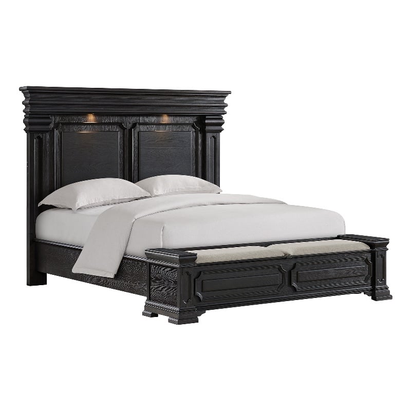 Picket House Furnishings Paterson King Storage 5PC Bedroom Set in Black