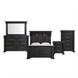 Picket House Furnishings Paterson Queen 5PC Bedroom Set in Black