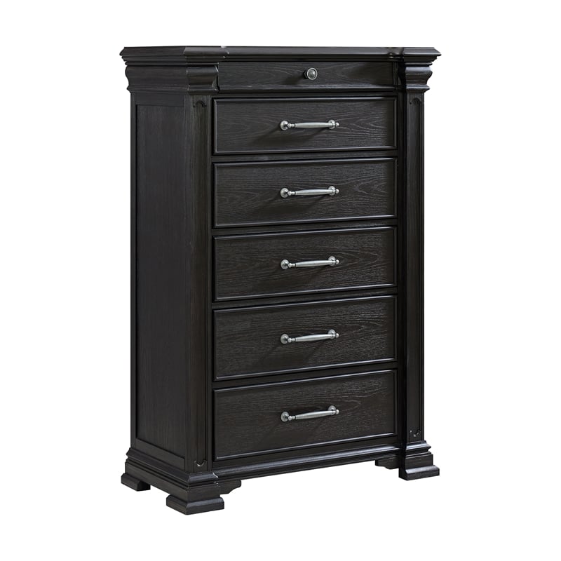 Picket House Furnishings Paterson Queen 5PC Bedroom Set in Black