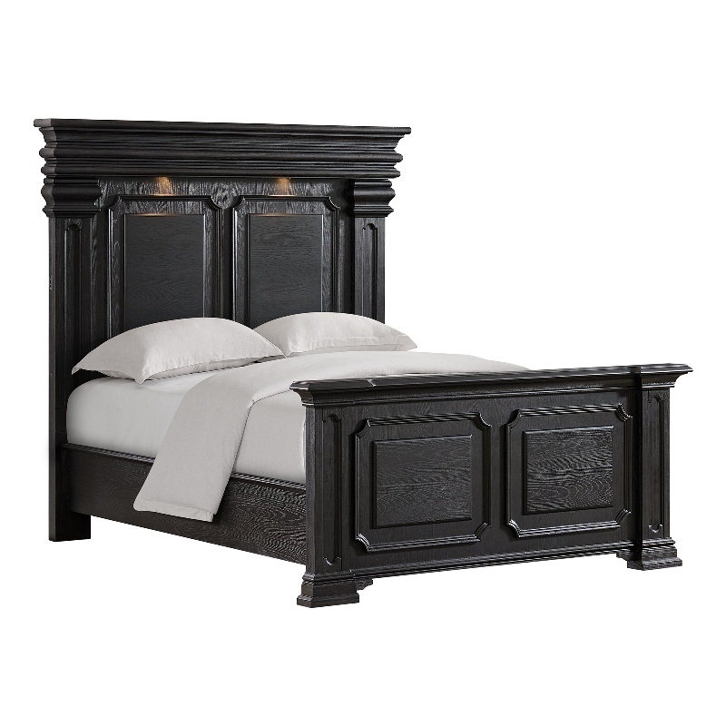 Picket House Furnishings Paterson Queen 5PC Bedroom Set in Black