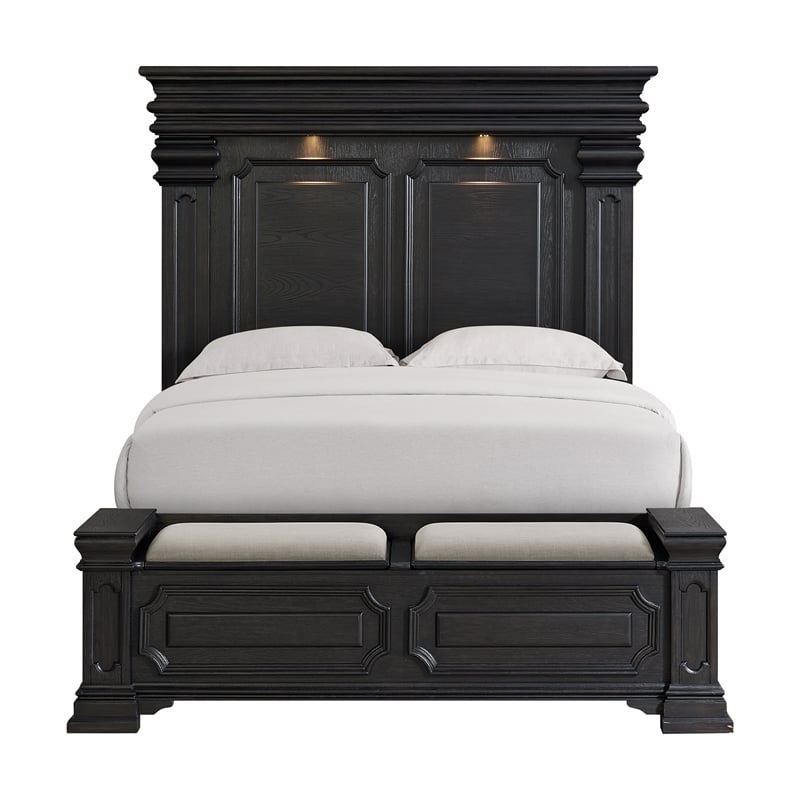 Picket House Furnishings Paterson Queen Storage Bed in Black