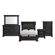 Picket House Furnishings Paterson Queen Storage 5PC Bedroom Set in Black