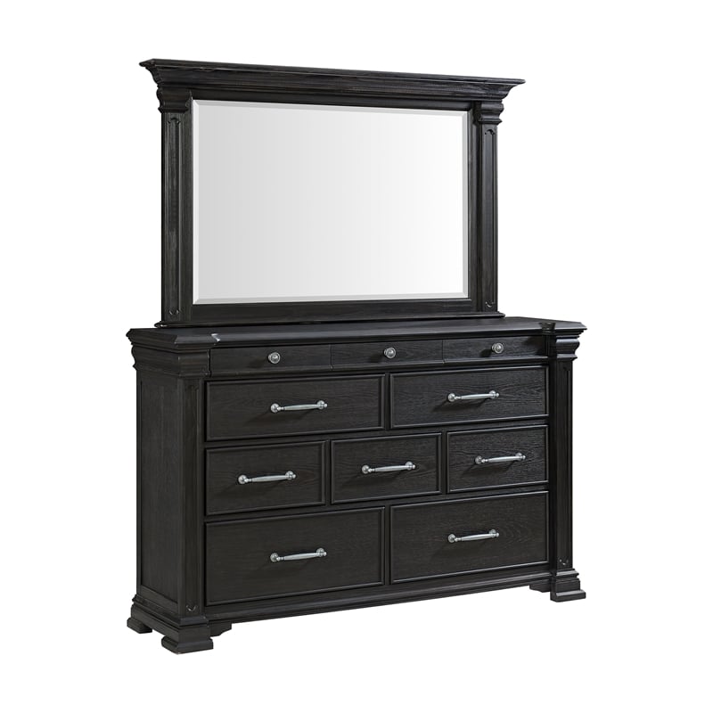 Picket House Furnishings Paterson Queen Storage 5PC Bedroom Set in Black