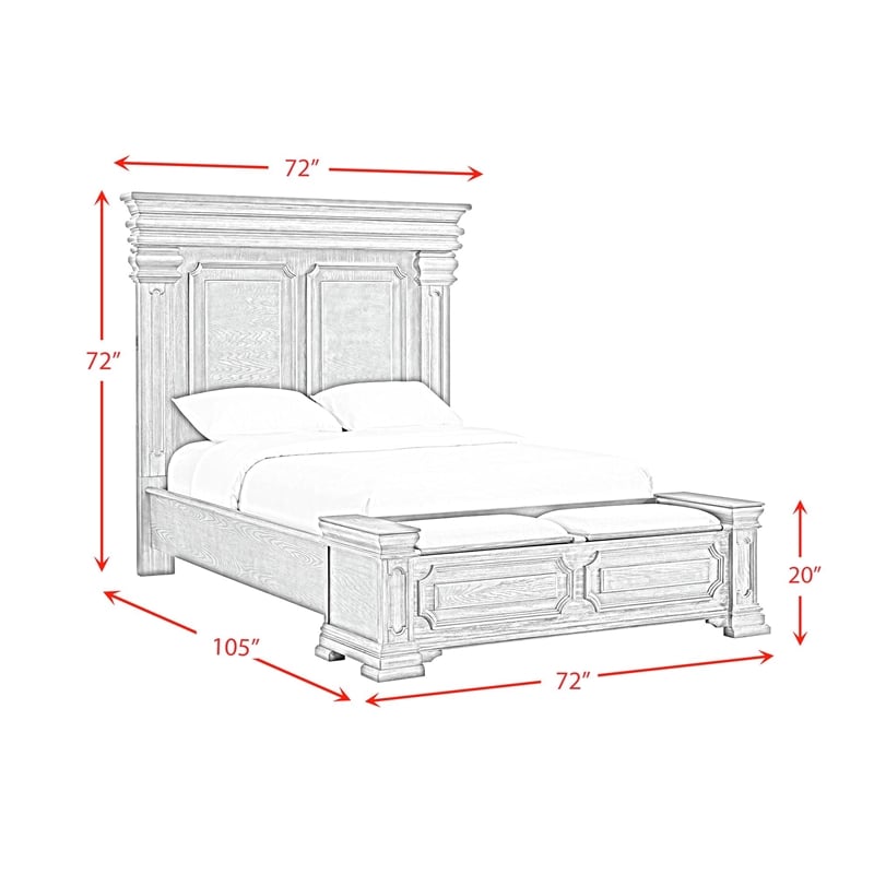 Picket House Furnishings Paterson Queen Storage 5PC Bedroom Set in Black