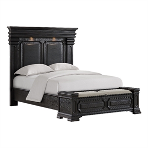 Picket House Furnishings Paterson Queen Storage 5PC Bedroom Set in Black