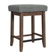 Picket House Furnishings Veronica Kitchen Island 2 Counter Stools - Grey/Walnut