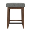 Picket House Furnishings Veronica Kitchen Island 2 Counter Stools - Grey/Walnut