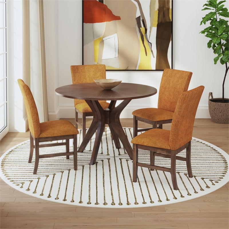 Picket House Furnishings Veronica Round Dining Table in Walnut