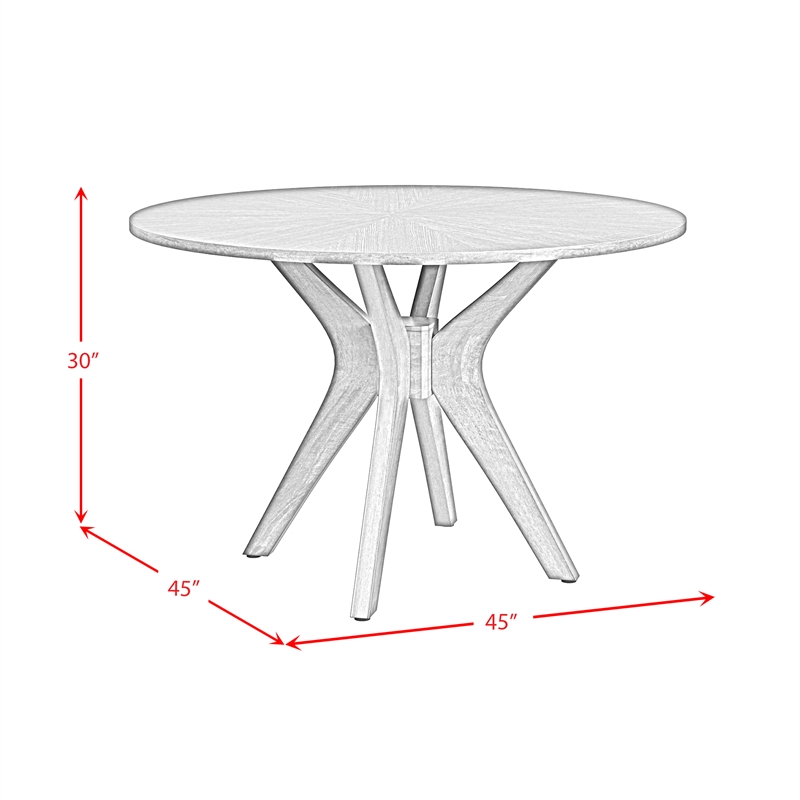 Picket House Furnishings Veronica Round Dining Table in Walnut