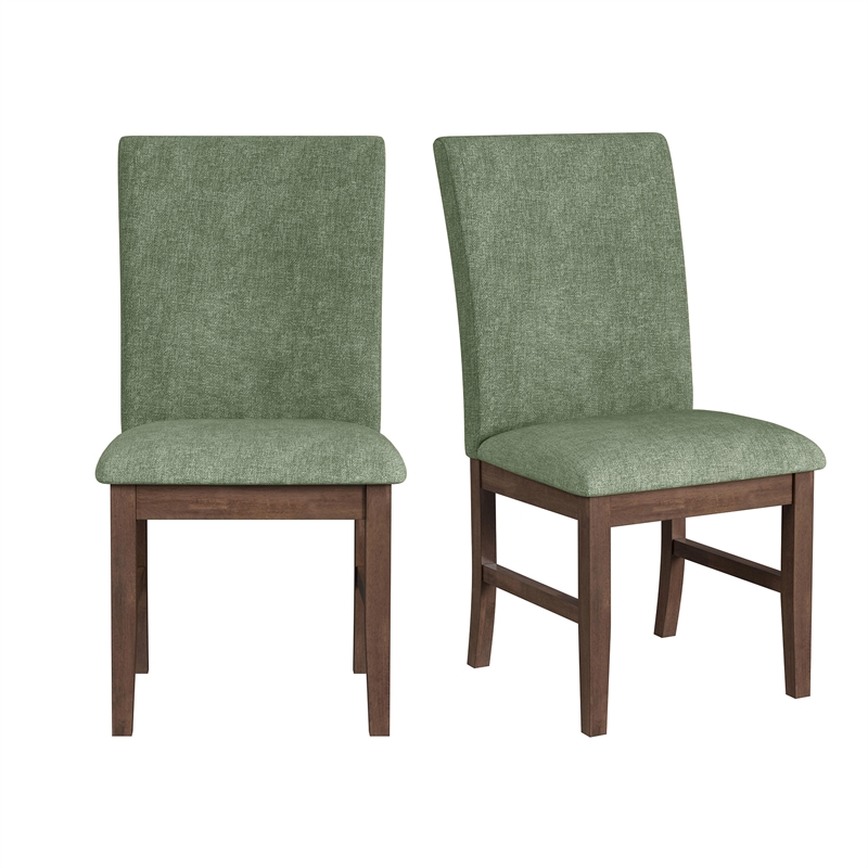 Picket House Furnishings Veronica Dining Side Chair with Avocado Fabric/Walnut