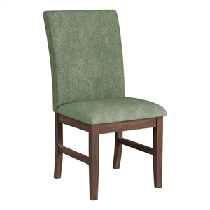 Picket House Furnishings Veronica Dining Side Chair with Avocado Fabric/Walnut