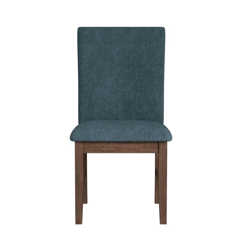 Picket House Furnishings Veronica Dining Side Chair w/ Denim Blue Fabric/Walnut