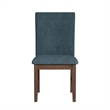 Picket House Furnishings Veronica Dining Side Chair w/ Denim Blue Fabric/Walnut