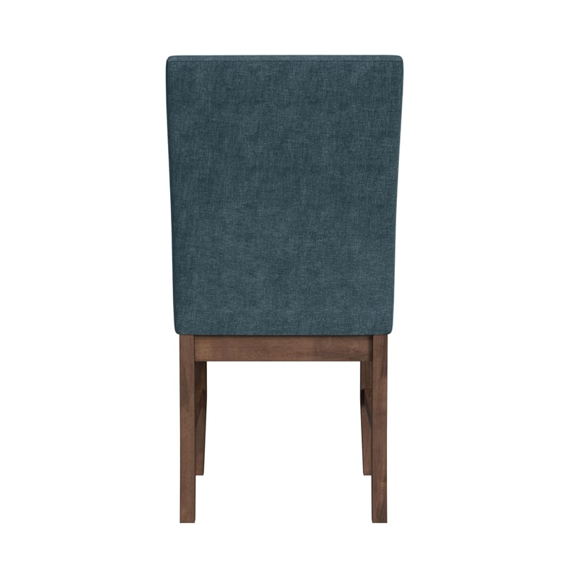 Picket House Furnishings Veronica Dining Side Chair w/ Denim Blue Fabric/Walnut