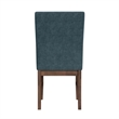 Picket House Furnishings Veronica Dining Side Chair w/ Denim Blue Fabric/Walnut