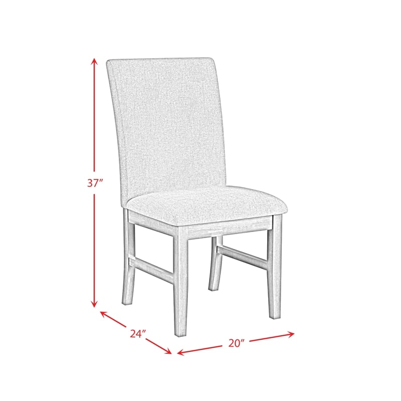 Picket House Furnishings Veronica Dining Side Chair w/ Denim Blue Fabric/Walnut