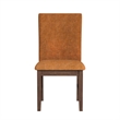 Picket House Furnishings Veronica Dining Side Chair with Orange Fabric in Walnut