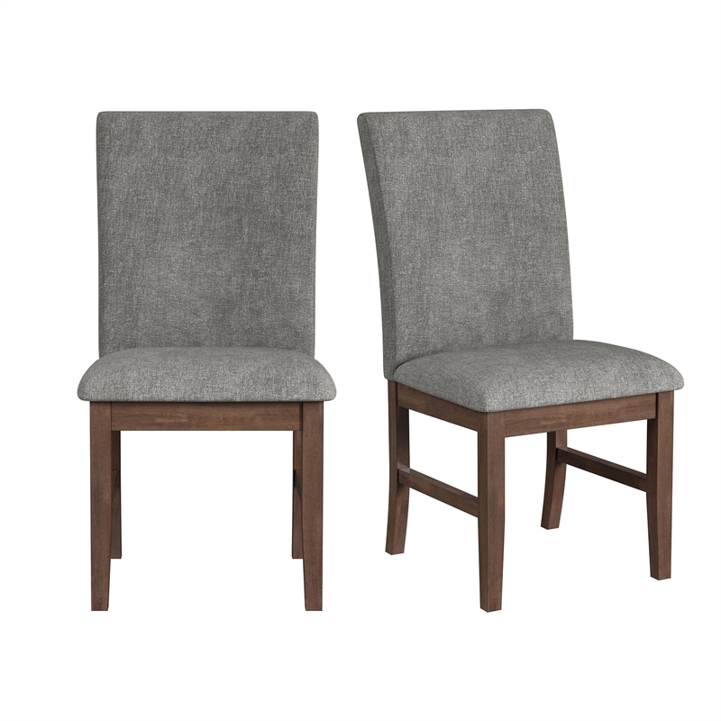 Picket House Furnishings Veronica Dining Side Chair with Dark Grey Fabric/Walnut