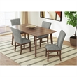 Picket House Furnishings Veronica Dining Side Chair with Dark Grey Fabric/Walnut