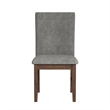 Picket House Furnishings Veronica Dining Side Chair with Dark Grey Fabric/Walnut